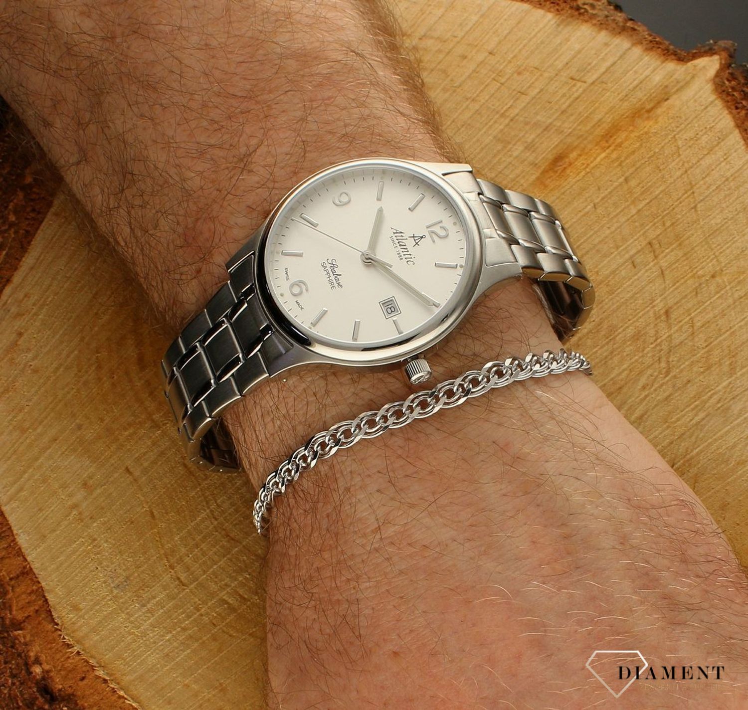 Srebrna bransoletka 925 mona lisa 5 mm rodowana DIA-BRA-759687R-80-925 5mm. Rodowana bransoletka wykonana jest z najwyższej próby srebra 925 o splocie mona lisa. Bransoletka srebrna mona lisa o wadze 6,30 gram, długości 21 cm oraz sz (1).jpg